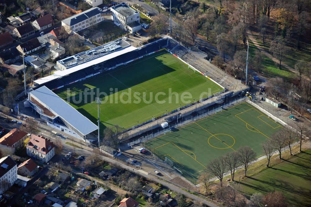 Luftbild Potsdam Babelsberg - Karl-Liebknecht-Stadion in Potsdam-Babelsberg