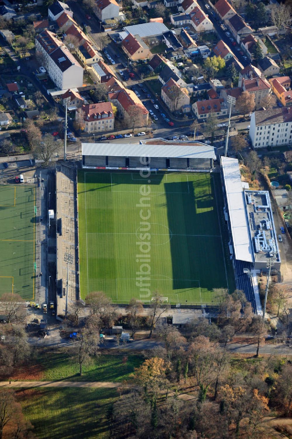 Potsdam Babelsberg von oben - Karl-Liebknecht-Stadion in Potsdam-Babelsberg