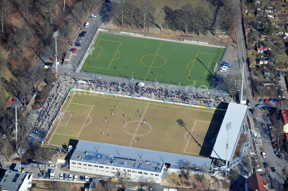 Potsdam Babelsberg von oben - Karl-Liebknecht-Stadion in Potsdam-Babelsberg