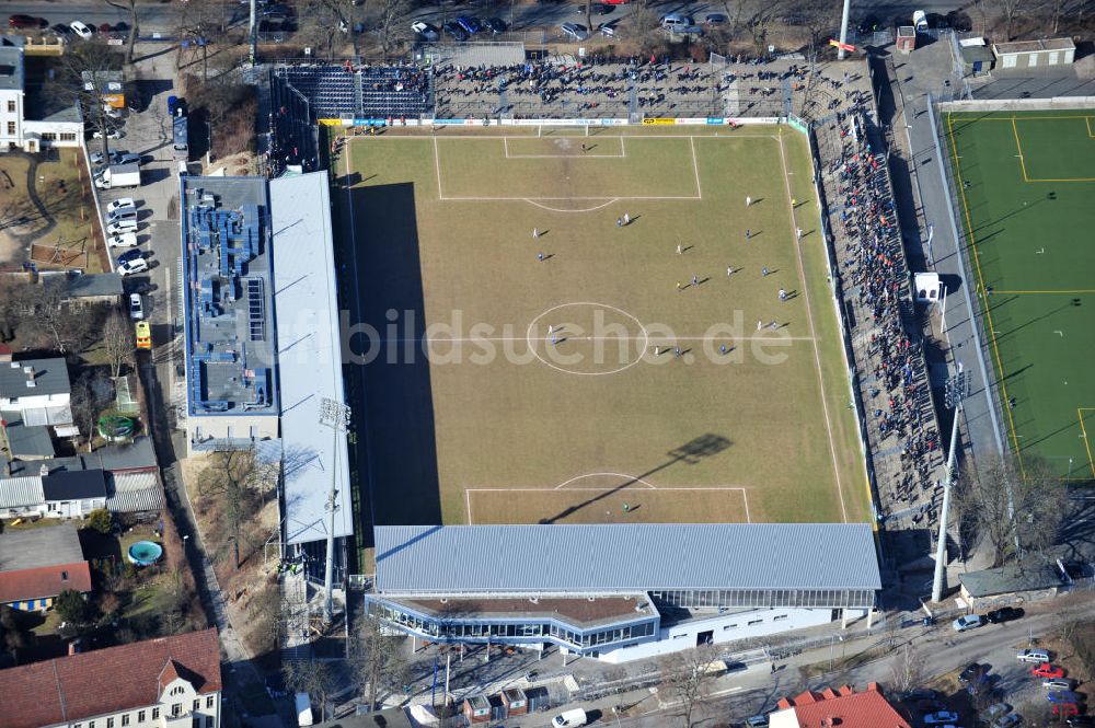 Potsdam Babelsberg von oben - Karl-Liebknecht-Stadion in Potsdam-Babelsberg