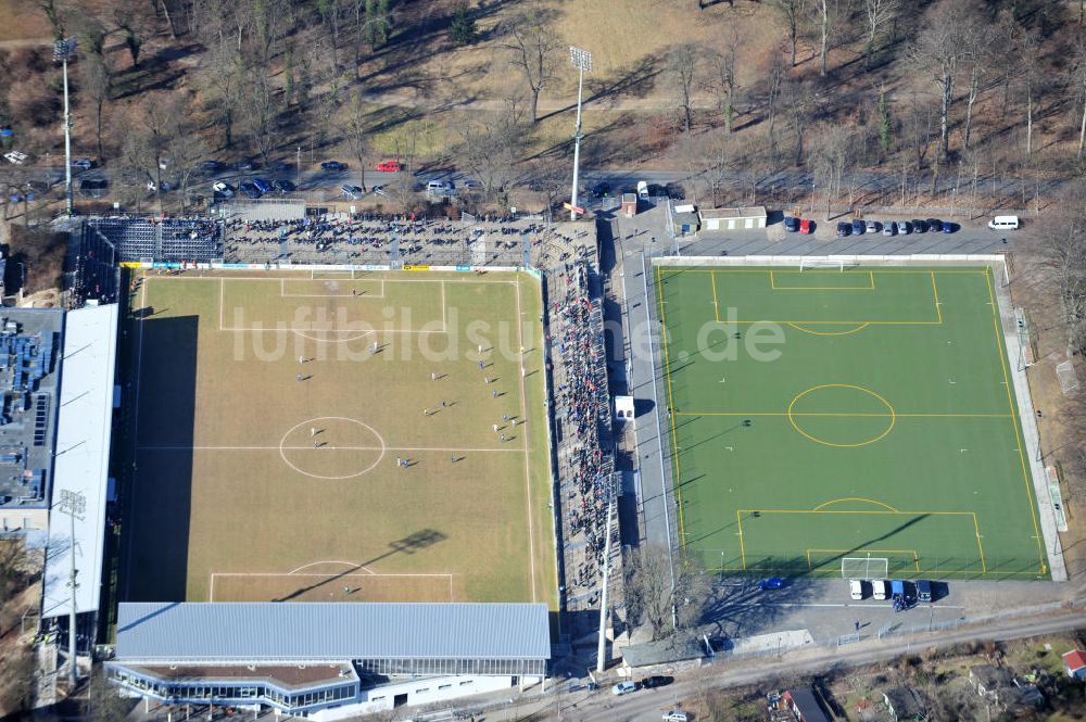 Potsdam Babelsberg aus der Vogelperspektive: Karl-Liebknecht-Stadion in Potsdam-Babelsberg