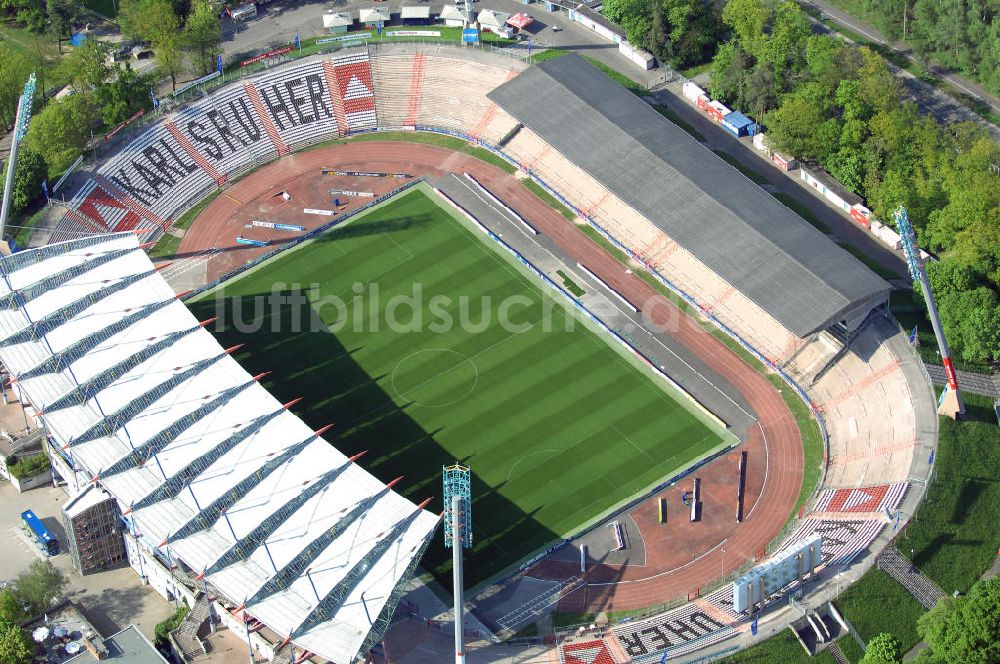 Karlsruhe aus der Vogelperspektive: Karlsruher Wildparkstadion