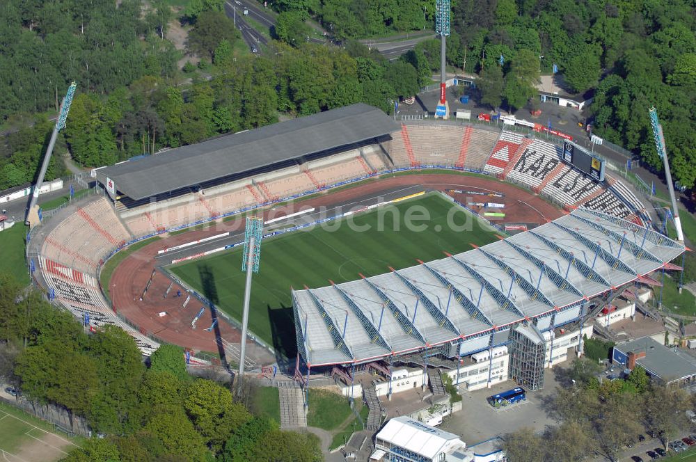 Karlsruhe von oben - Karlsruher Wildparkstadion