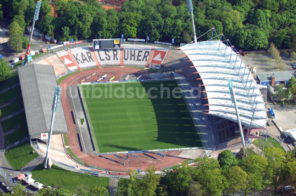 Luftbild Karlsruhe - Karlsruher Wildparkstadion