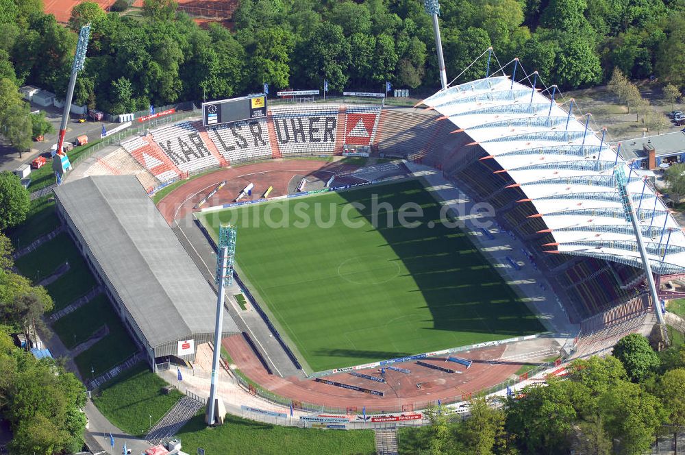 Luftaufnahme Karlsruhe - Karlsruher Wildparkstadion