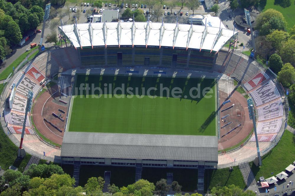 Karlsruhe aus der Vogelperspektive: Karlsruher Wildparkstadion