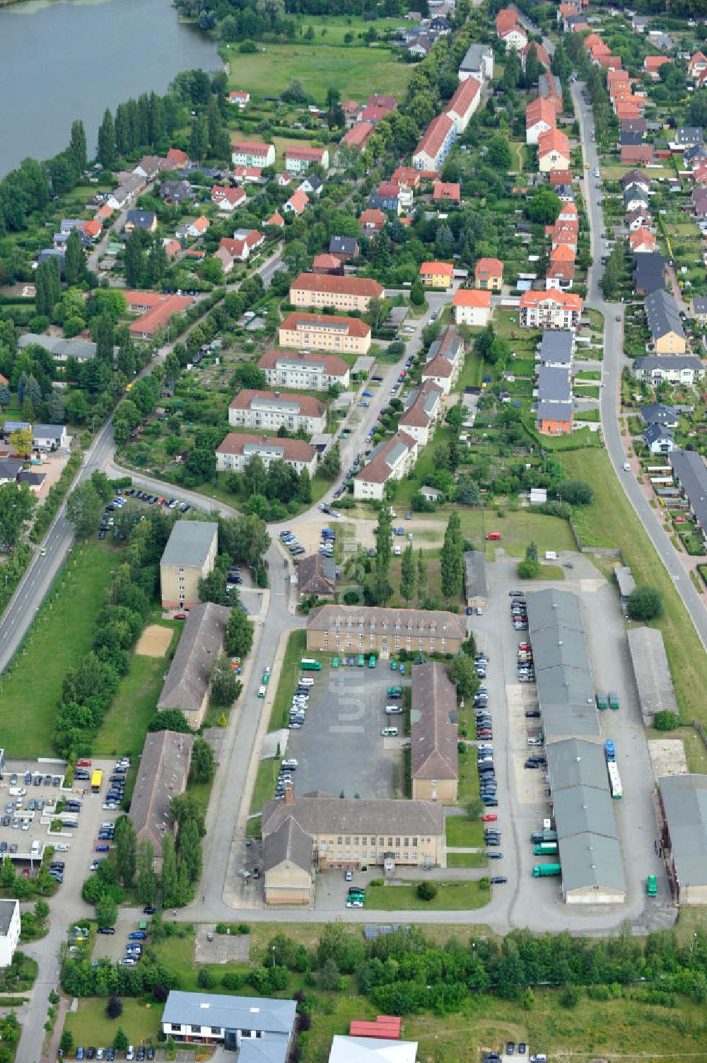 Luftaufnahme Schwerin - Kaserne der Bereitschaftspolizei Mecklenburg-Vorpommern in Schwerin