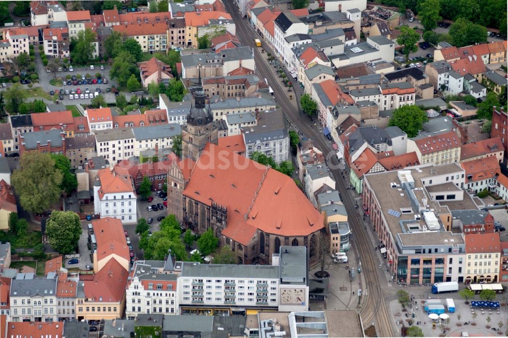 Luftaufnahme Brandenburg an der Havel - Katharinenkirche in Brandenburg an der Havel im Bundesland Brandenburg