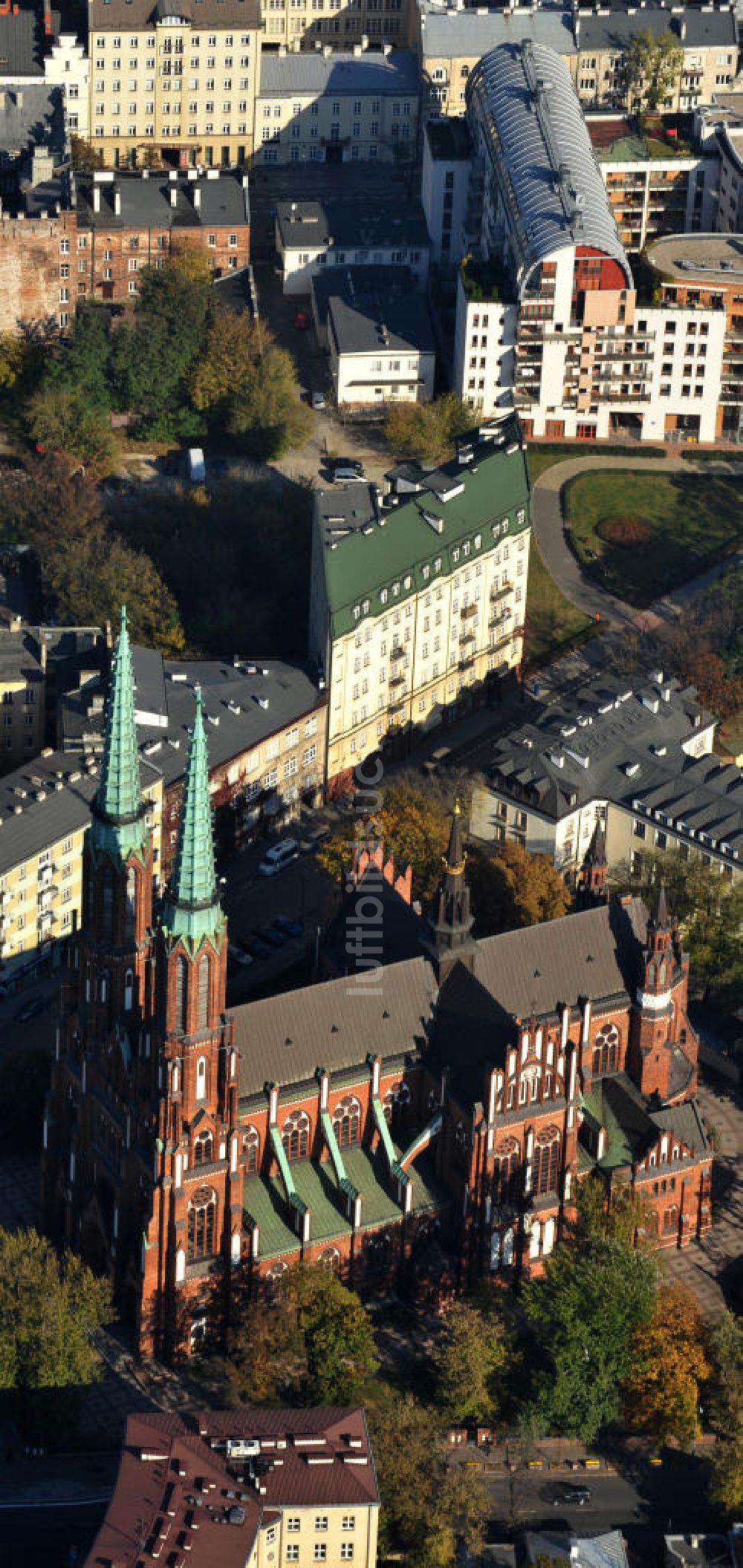 Waschau / Warszawa / Warsaw von oben - Kathedrale des Erzengels Michael und des St. Florian des Märtyrers