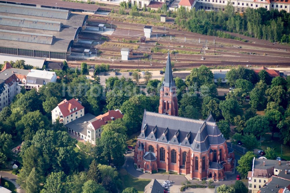 Luftbild Görlitz - Kathedrale St. Jakobus in Görlitz im Bundesland Sachsen, Deutschland