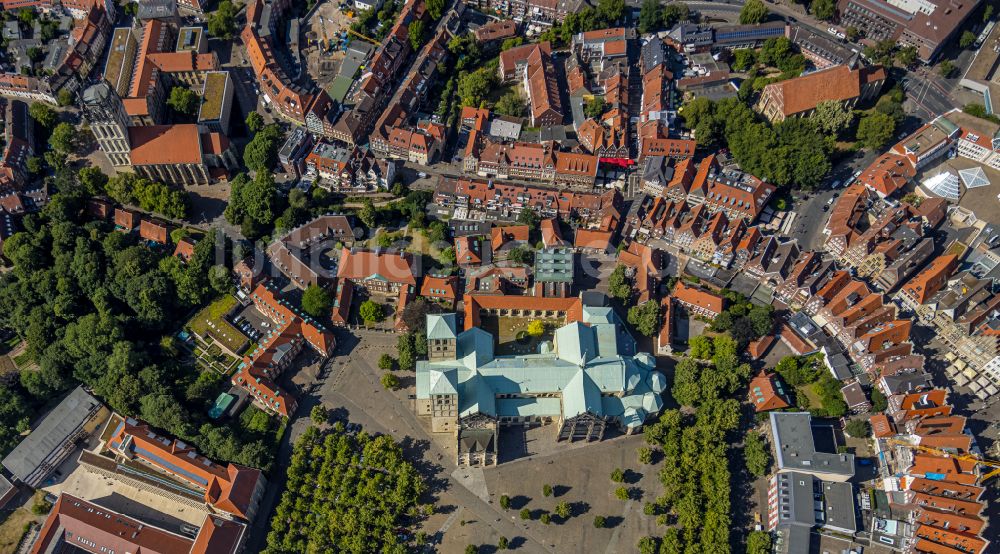 Münster aus der Vogelperspektive: Kathedrale St.-Paulus-Dom in Münster im Bundesland Nordrhein-Westfalen, Deutschland