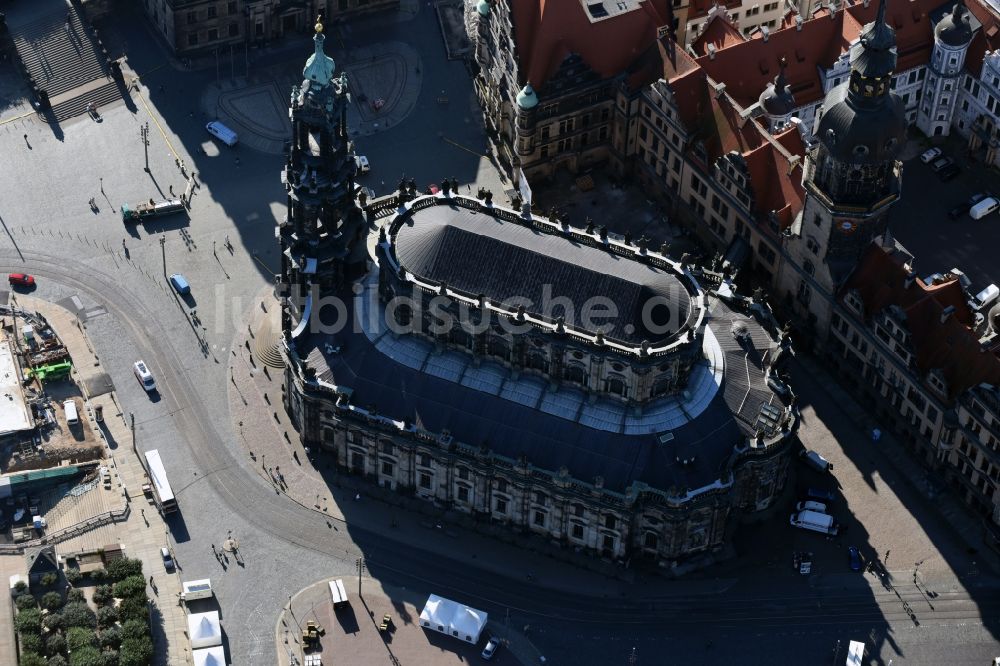 Luftbild Dresden - Kathedrale Sanctissimae Trinitatis in Dresden im Bundesland Sachsen