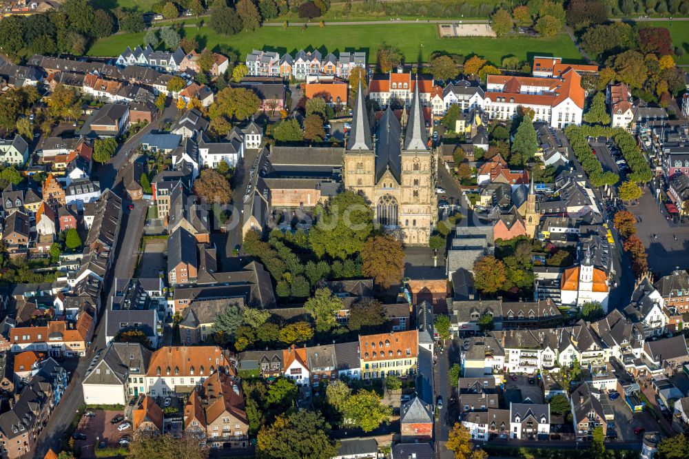 Luftbild Xanten - Kathedrale Sankt Viktor in Xanten im Bundesland Nordrhein-Westfalen, Deutschland