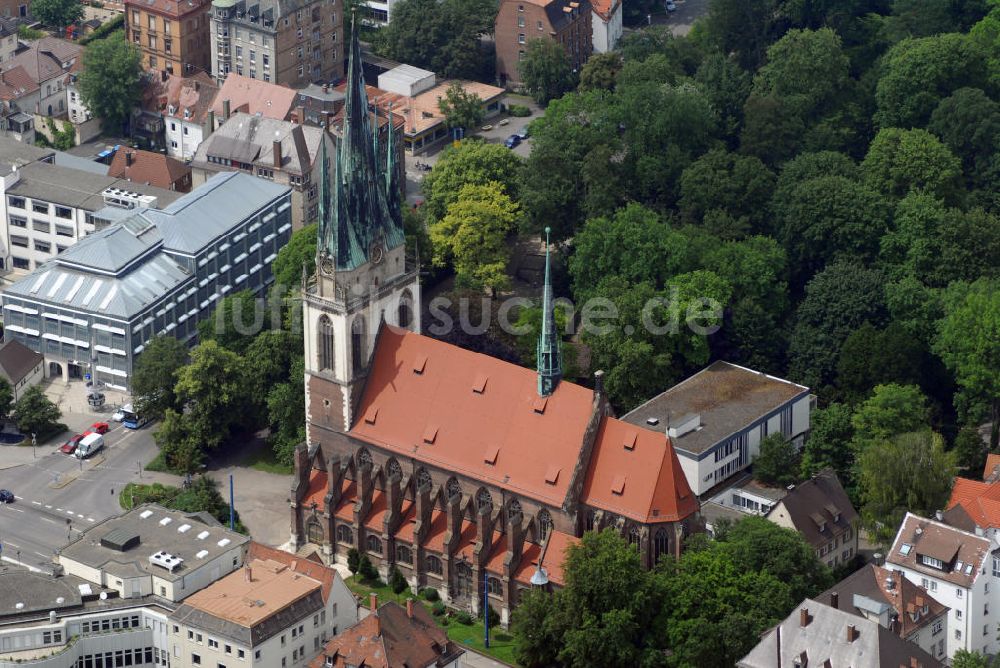 Ulm von oben - Katholische St. Georg Kirche in Ulm