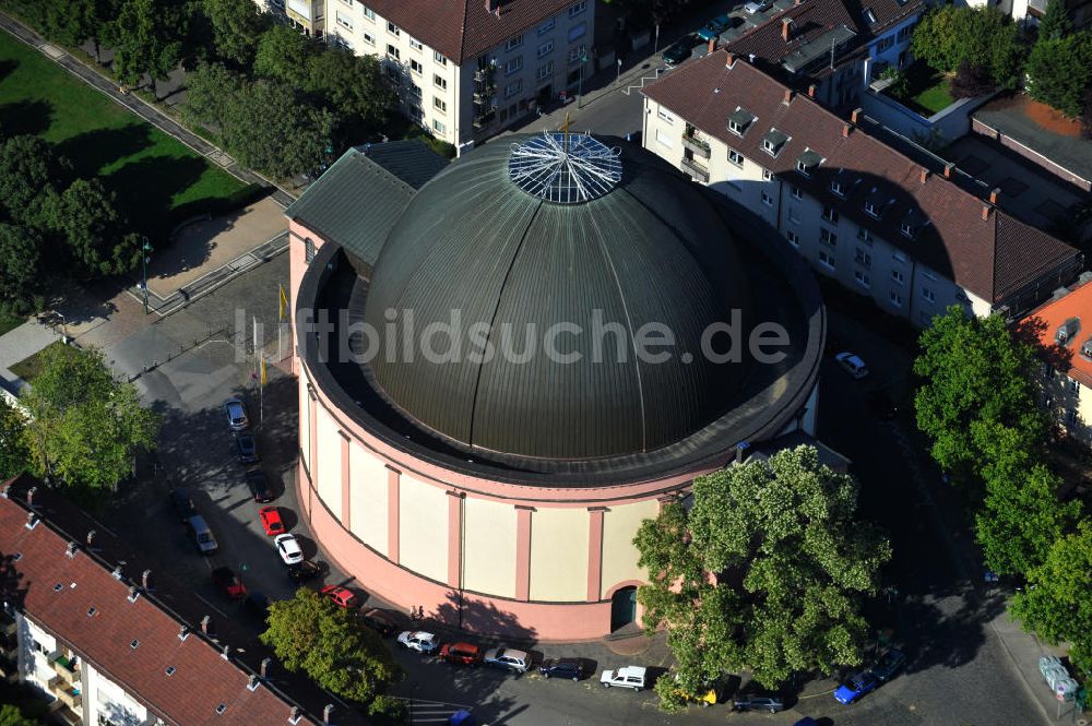 Darmstadt aus der Vogelperspektive: Katholische Kirche St. Ludwig in Darmstadt