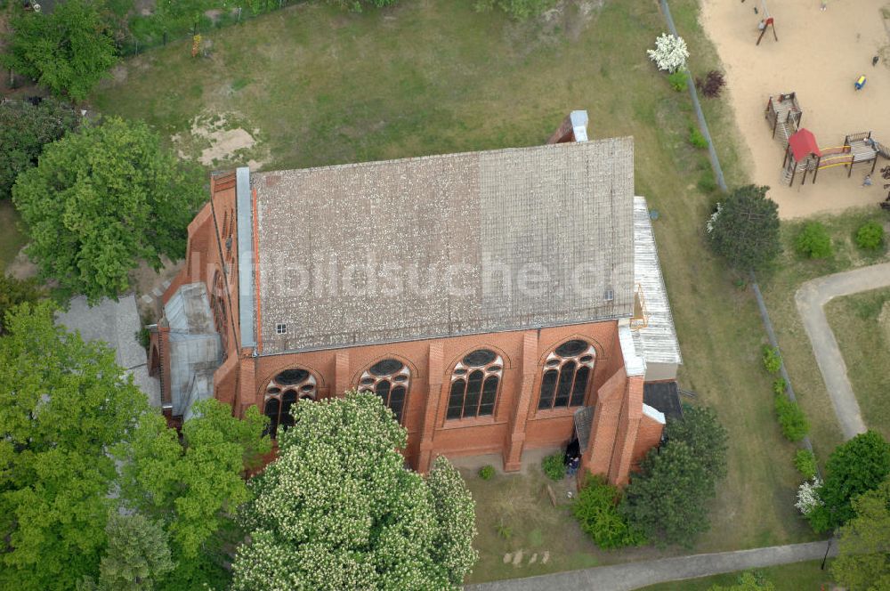 Rathenow aus der Vogelperspektive: Katholische Kirche Sankt Georg in Rathenow