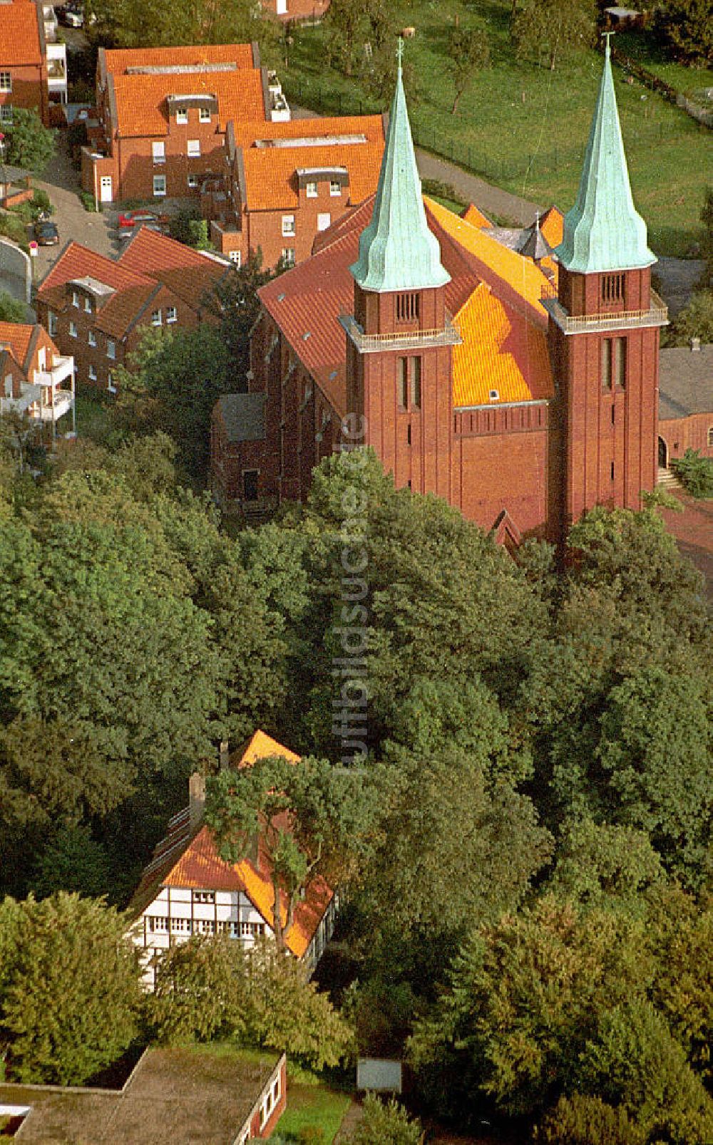 22.09.2000 von oben - Katholische Pfarrkirche St. Stephanus