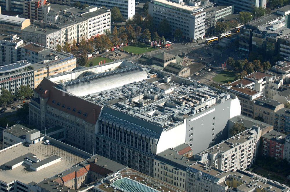 Luftbild Berlin - Kaufhaus des Westens am Wittenbergplatz in Berlin - Charlottenburg