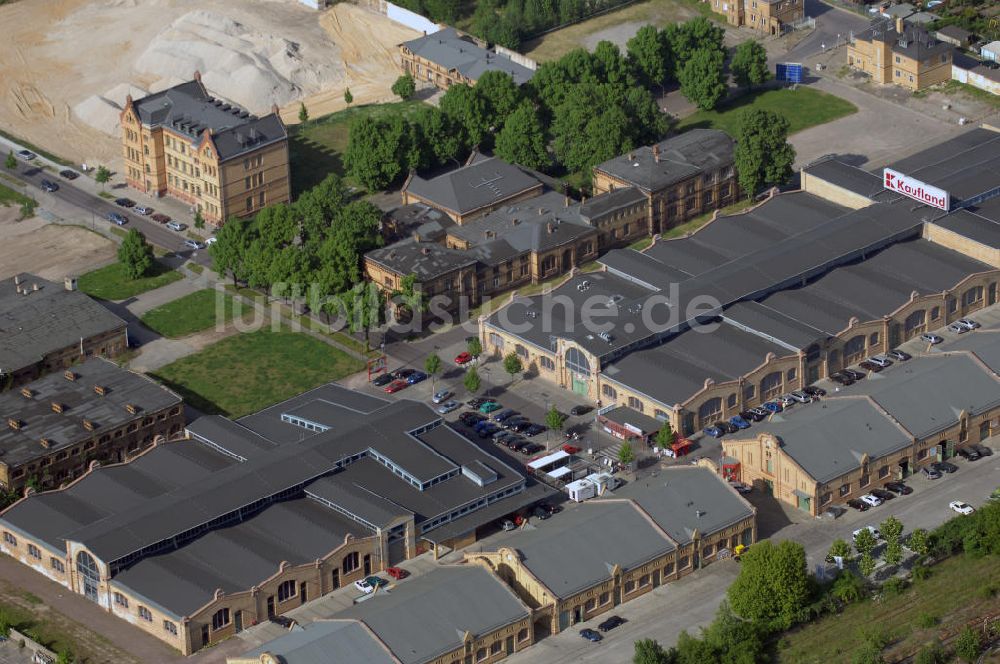 Magdeburg von oben - Kauflandfiliale auf dem alten Schlachthofgelände in Magdeburg