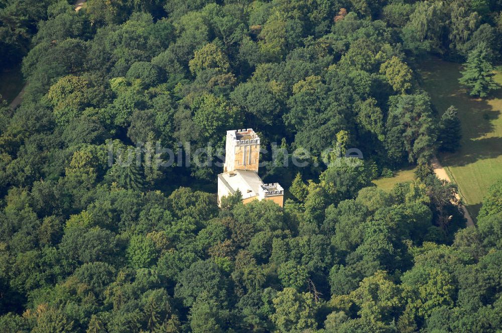 Luftaufnahme Berlin - Kavaliershaus auf der Pfaueninsel