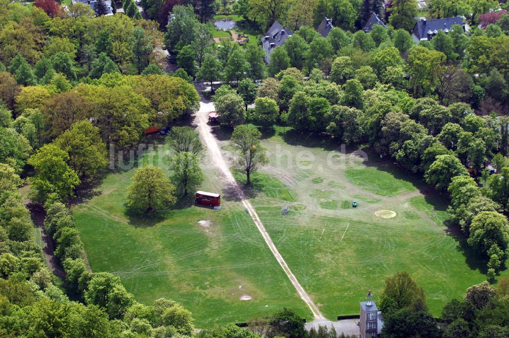 Chemnitz von oben - Küchwaldwiese im Küchwaldpark in Chemnitz in Sachsen