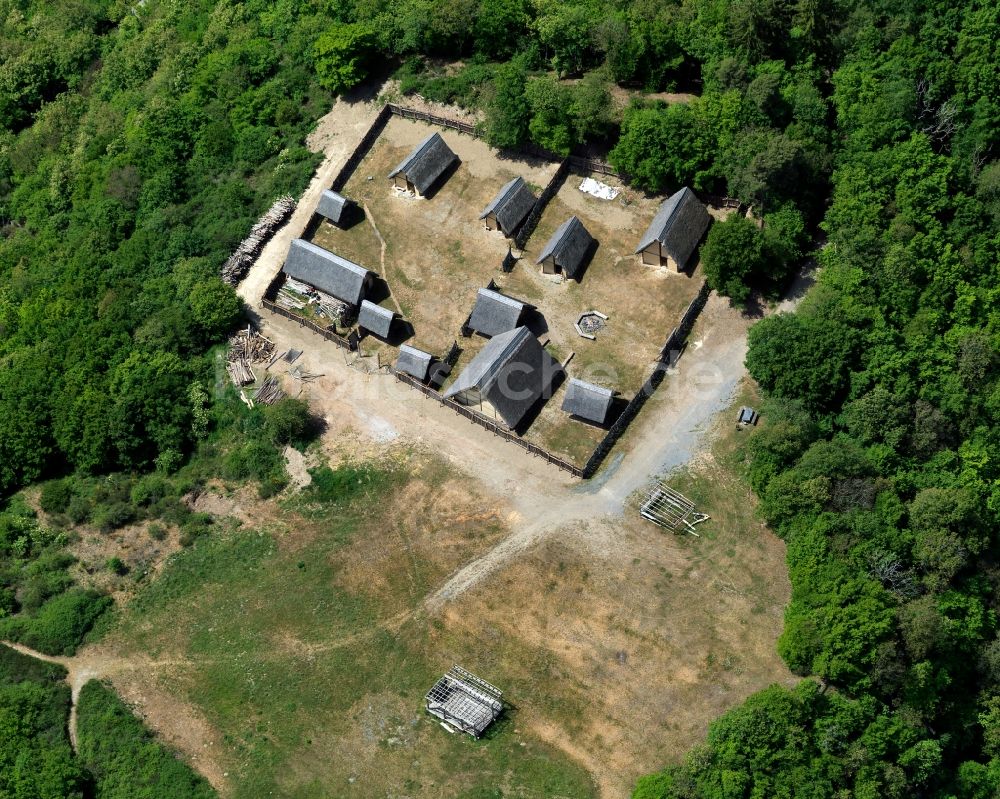 Bundenbach von oben - Keltische Burganlage Altburg bei Bundenbach im Bundesland Rheinland-Pfalz