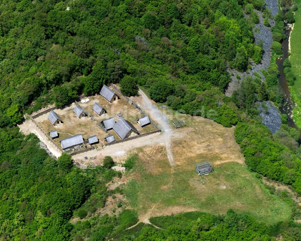 Bundenbach aus der Vogelperspektive: Keltische Burganlage Altburg bei Bundenbach im Bundesland Rheinland-Pfalz