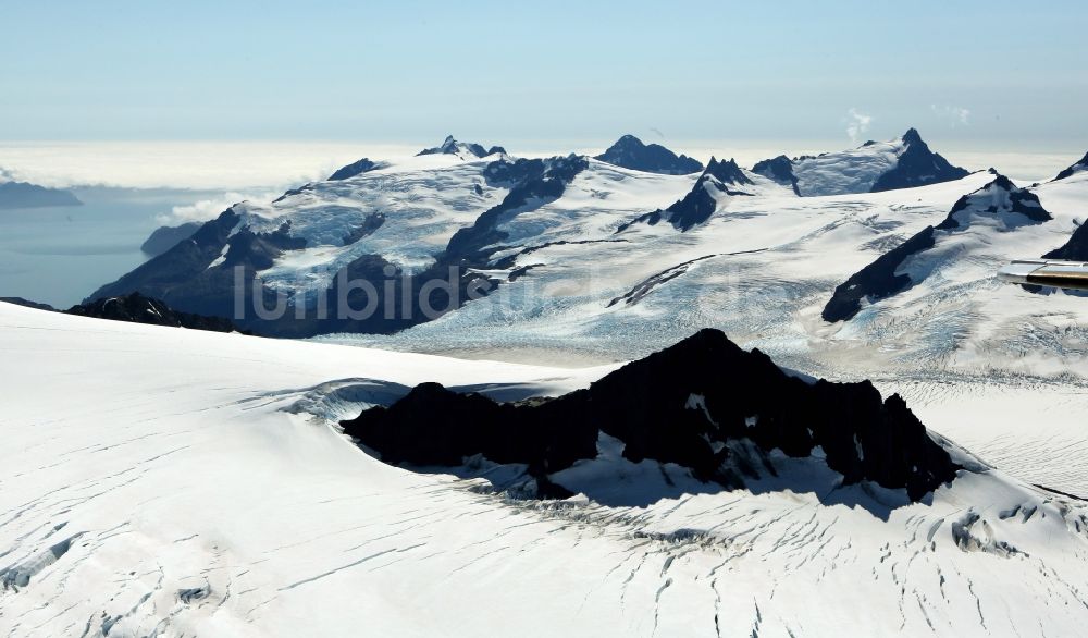 Kenai Fjords National Park von oben - Kenai-Fjords-Nationalpark auf der Kenai-Halbinsel in Alaska in den Vereinigten Staaten von Amerika USA