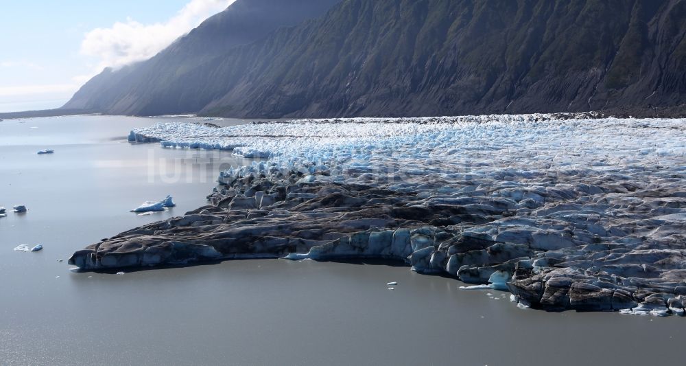 Luftbild Kenai Fjords National Park - Kenai-Fjords-Nationalpark auf der Kenai-Halbinsel in Alaska in den Vereinigten Staaten von Amerika USA