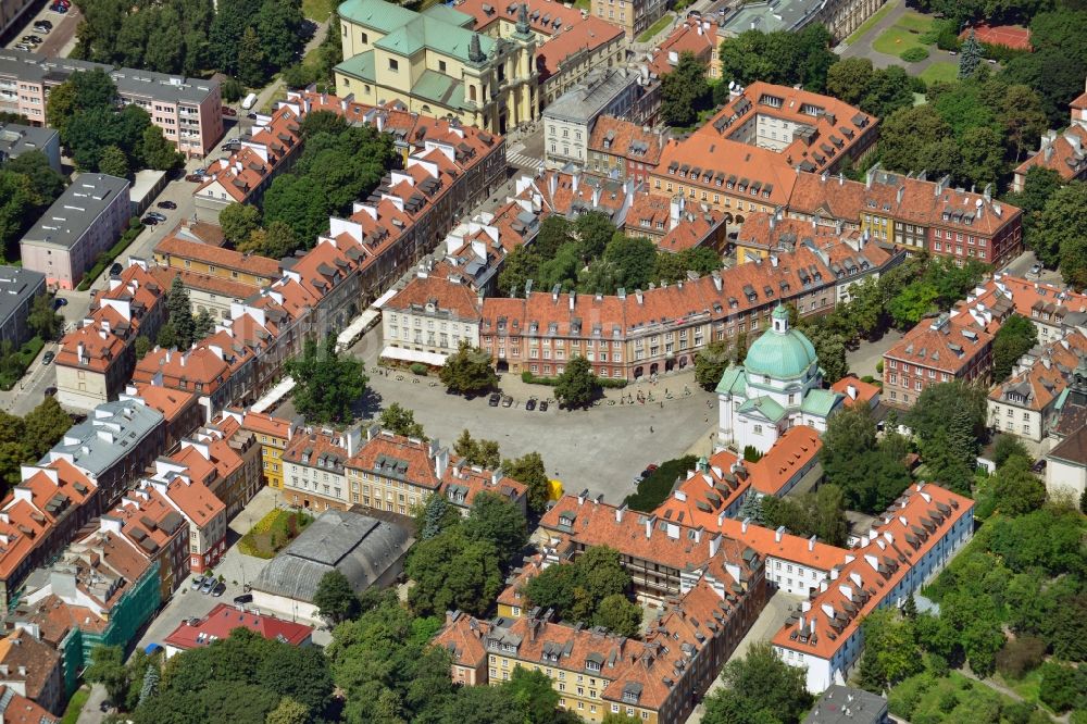 Luftbild Warschau - Kern- Zentrum der historischen Warschauer Altstadt der Hauptstadt Warschau in Polen