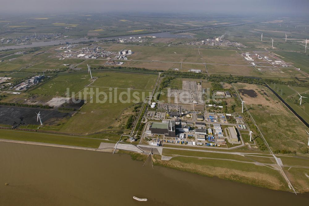 Brunsbüttel aus der Vogelperspektive: Kernkraftwerk in Brunsbüttel in Schleswig-Holstein