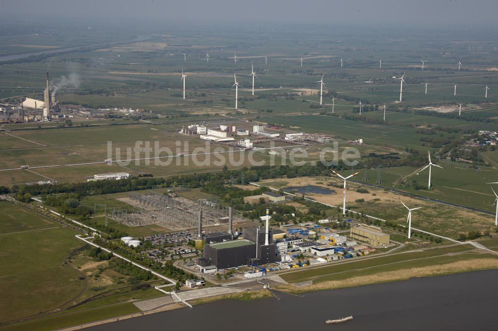 Brunsbüttel aus der Vogelperspektive: Kernkraftwerk in Brunsbüttel in Schleswig-Holstein