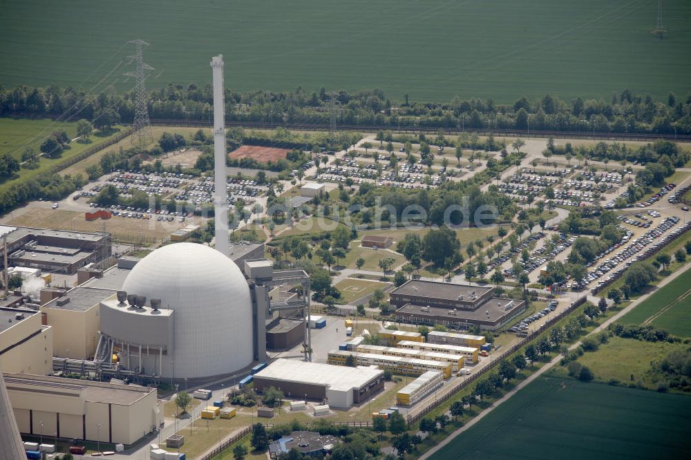 Grohnde aus der Vogelperspektive: Kernkraftwerk Grohnde / Niedersachsen