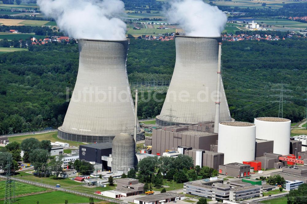 Luftaufnahme Gundremmingen - Kernkraftwerk Gundremmingen / Bayern