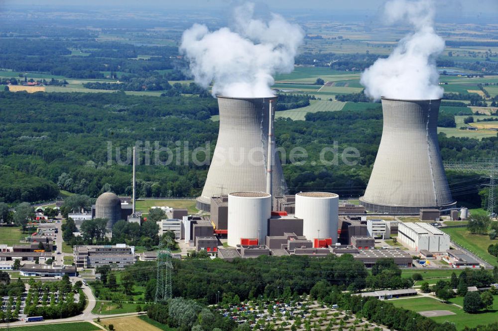 Luftaufnahme Gundremmingen - Kernkraftwerk Gundremmingen / Bayern