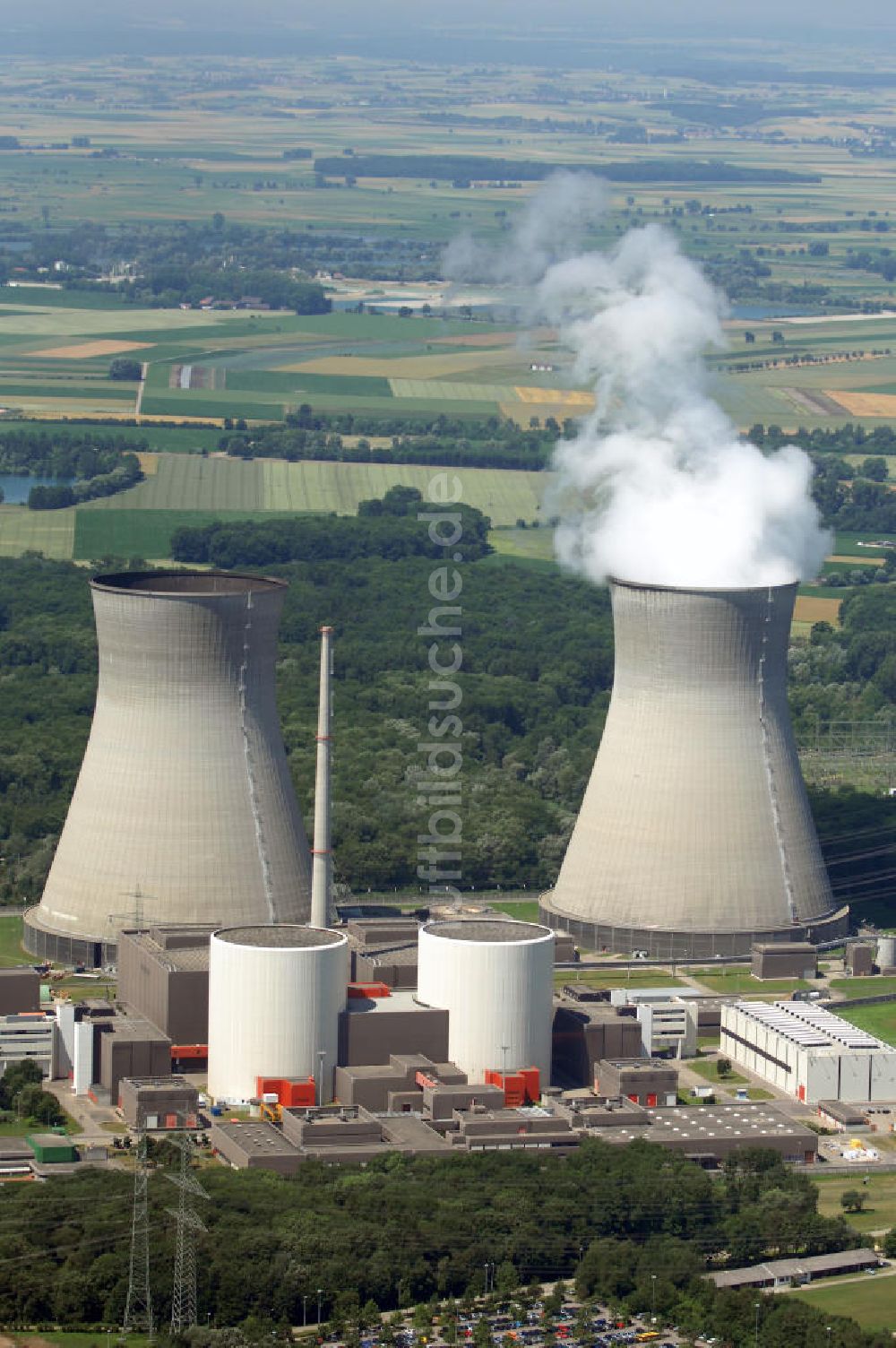 Luftaufnahme Gundremmingen - Kernkraftwerk Gundremmingen in Bayern