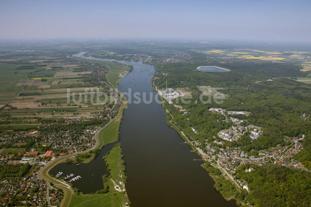 KRÜMMEL / GEESTHACHT von oben - Kernkraftwerk Krümmel / Geesthacht in Schleswig-Holstein