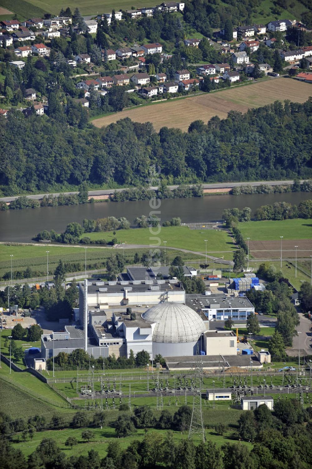 Luftbild Obrigheim - Kernkraftwerk Obrigheim