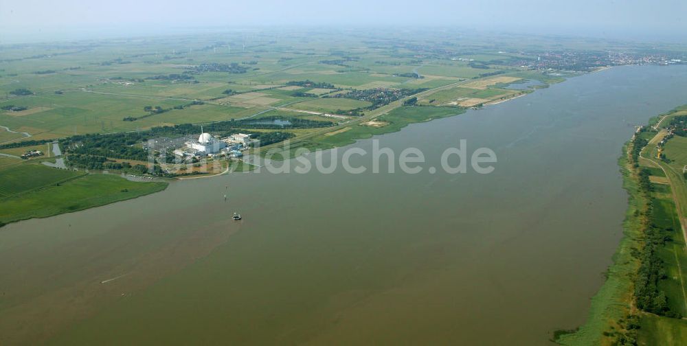 Luftbild Stadland - Kernkraftwerk Unterweser / Niedersachsen