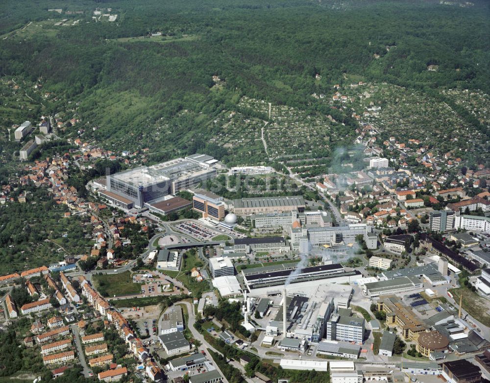 Luftaufnahme Jena - Kernstandort von ZEISS-JENA