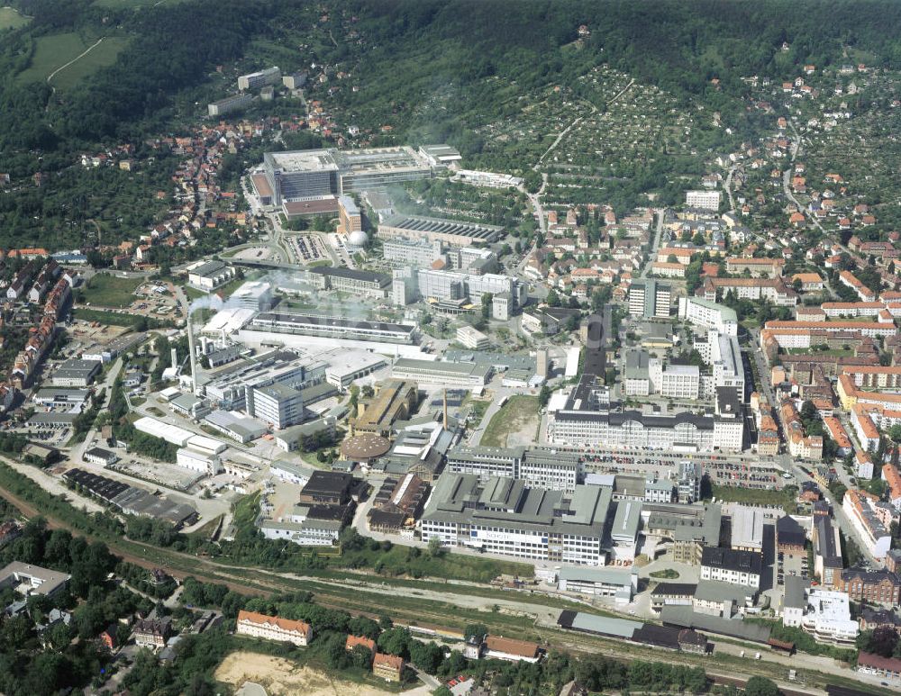 Jena aus der Vogelperspektive: Kernstandort von ZEISS-JENA