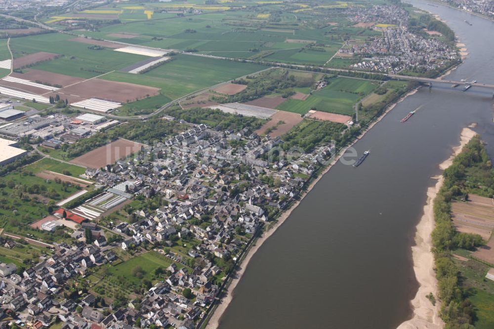 Koblenz OT Kesselheim von oben - Kesselheim, ein Ortsteil von Koblenz in Rheinland-Pfalz