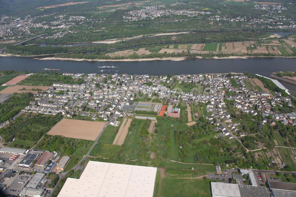 Luftaufnahme Koblenz OT Kesselheim - Kesselheim, ein Ortsteil von Koblenz in Rheinland-Pfalz