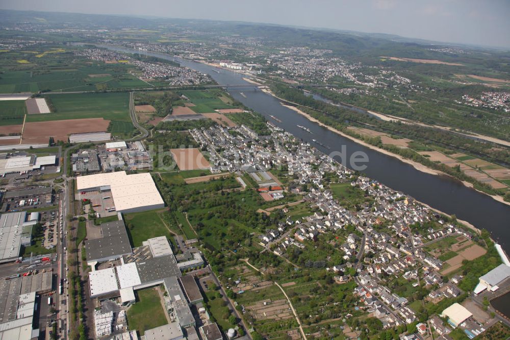 Koblenz OT Kesselheim von oben - Kesselheim, ein Ortsteil von Koblenz in Rheinland-Pfalz