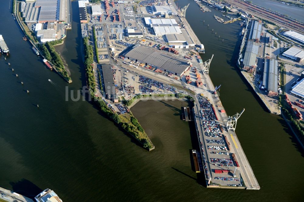 Luftbild Hamburg - KFZ-Umschlag in Hamburg-Mitte / Kleiner Grasbrook