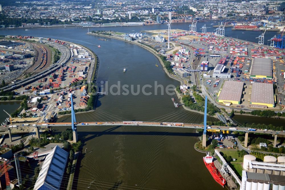 Luftbild Hamburg - Köhlbrandbrücke in Hamburg-Mitte / Waltershof