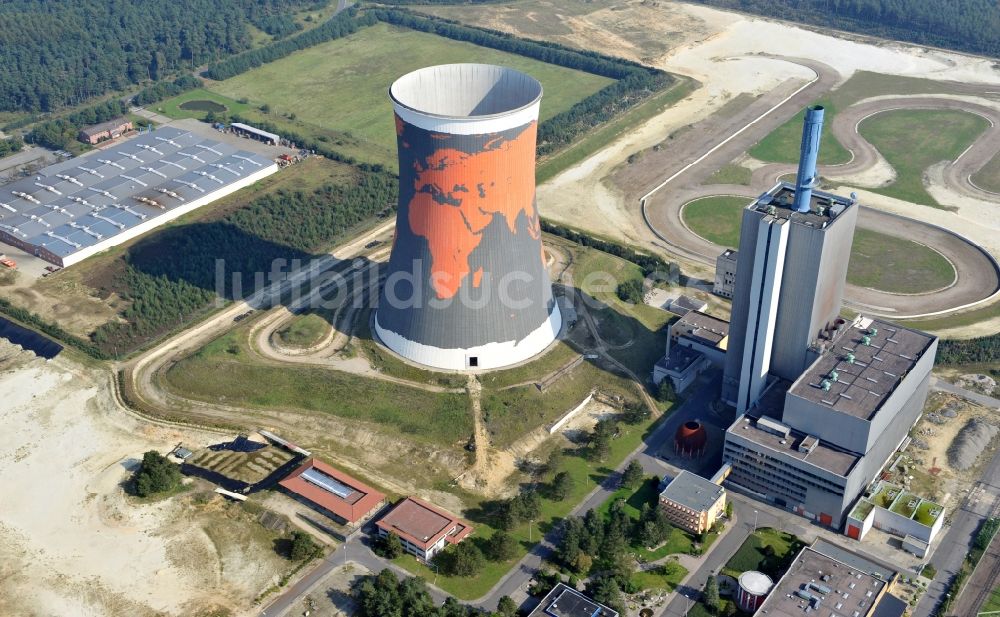 Luftaufnahme Meppen - Kühlturm auf dem Gelände des ehemaligen Kraftwerk Meppen-Hüntel in Niedersachsen