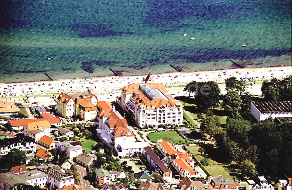 Luftaufnahme Kühlungsborn / Mecklenburg Vorpommern - Kühlungsborn in Mecklenburg Vorpommern Hotelneubaukomplex Appartemnethaus Meeresblick Ostseeallee 45 18225 Ostseebad Kühlingsborn KONTAKT: Karin & Peter Kreye Kirchhofstr