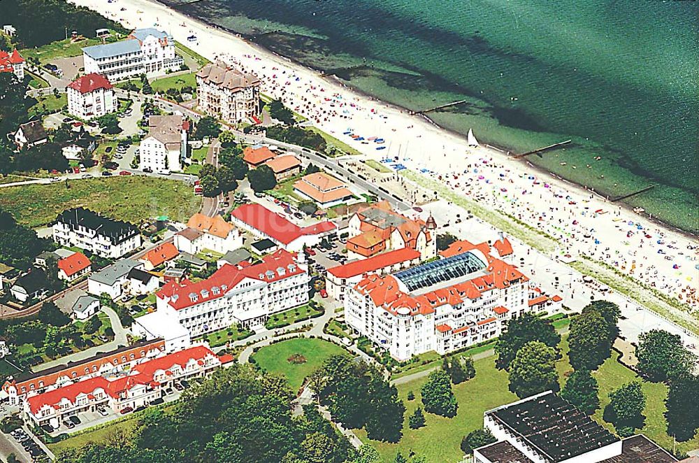 Kühlungsborn / Mecklenburg Vorpommern von oben - Kühlungsborn in Mecklenburg Vorpommern Hotelneubaukomplex Appartemnethaus Meeresblick Ostseeallee 45 18225 Ostseebad Kühlingsborn KONTAKT: Karin & Peter Kreye Kirchhofstr