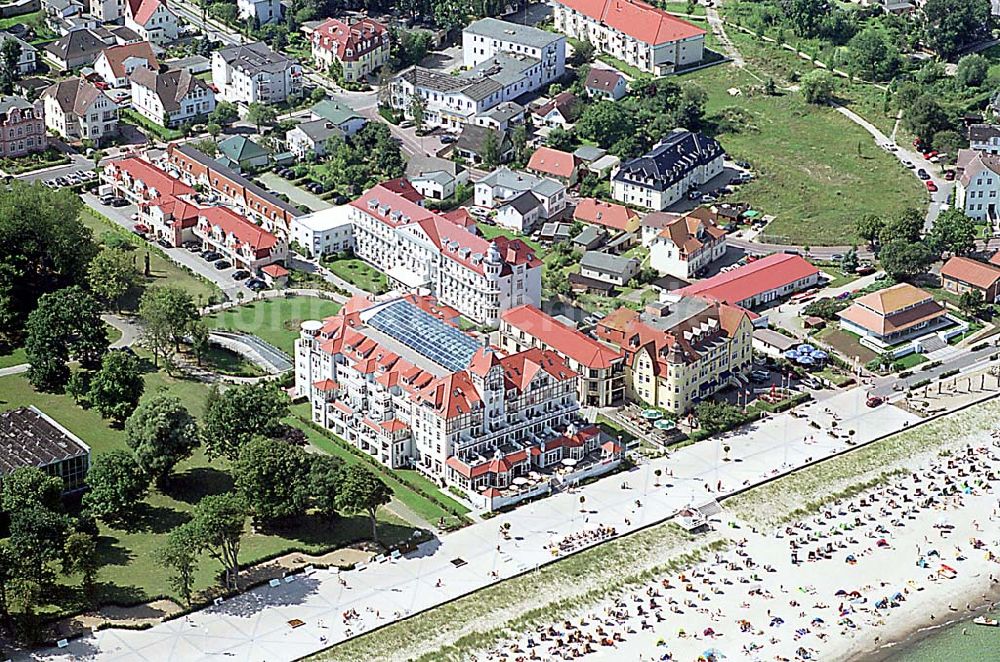 Luftaufnahme Kühlungsborn / Mecklenburg Vorpommern - Kühlungsborn in Mecklenburg Vorpommern Hotelneubaukomplex Appartemnethaus Meeresblick Ostseeallee 45 18225 Ostseebad Kühlingsborn KONTAKT: Karin & Peter Kreye Kirchhofstr